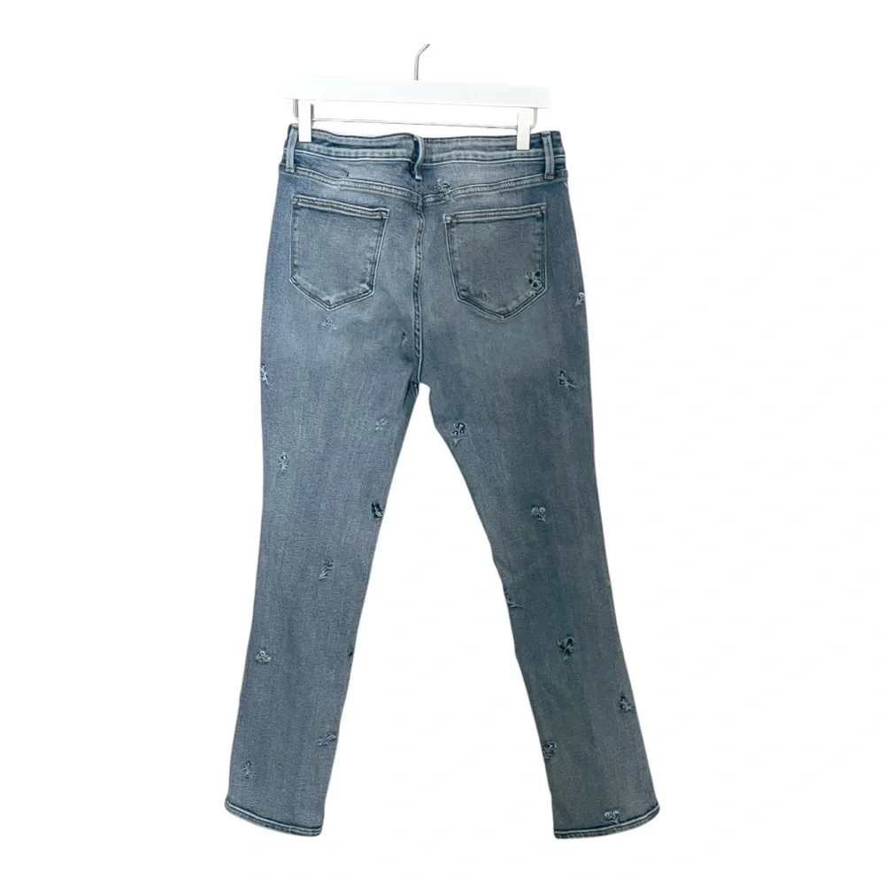DRIFTWOOD Embroidered Floral Audrey High Rise‎ Jeans